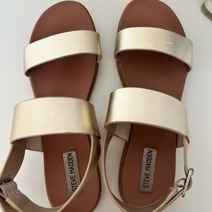 Steve Madden Gold Sandals Size 10